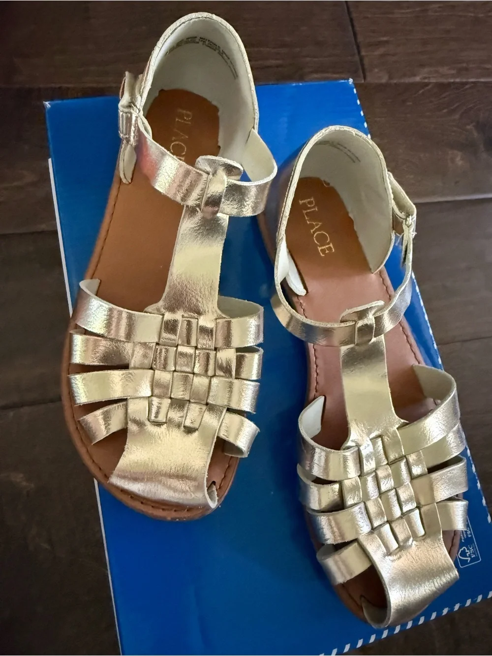 Place Cream and Tan Strappy Sandals